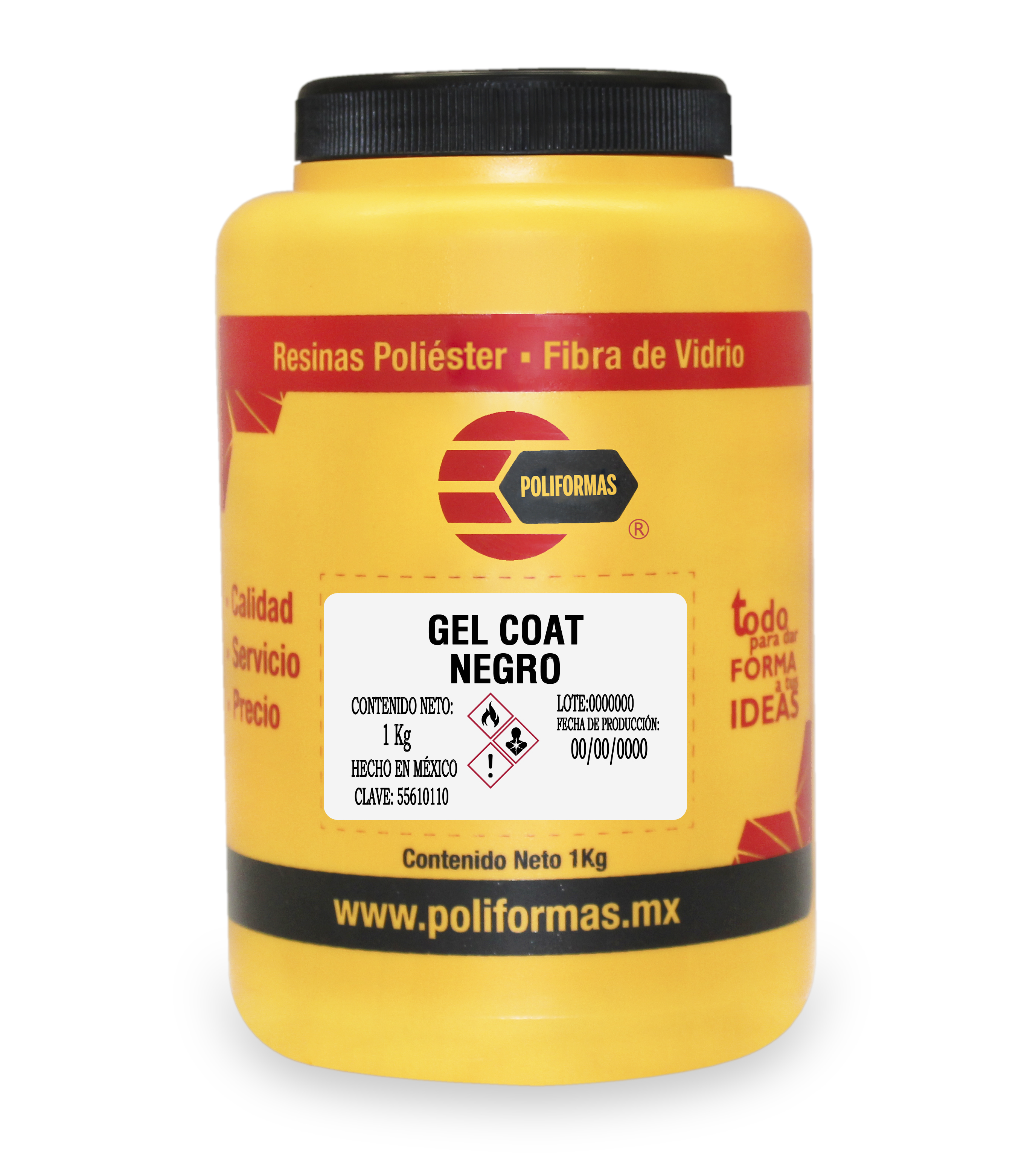 POLIFORMAS BÁSICOS GEL COAT NEGRO (ORTOFTÁLICO)